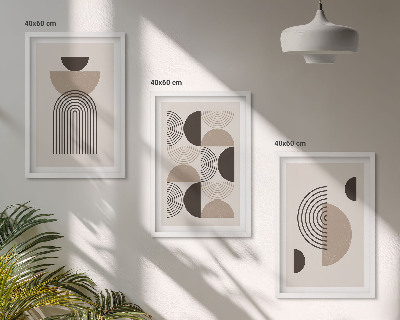 Lot de 3 tableaux pour salon Modèles minimalistes abstraits