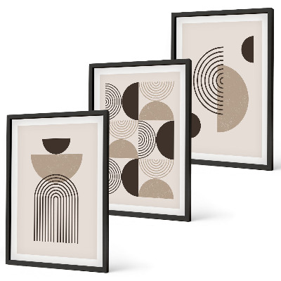Lot de 3 tableaux pour salon Modèles minimalistes abstraits
