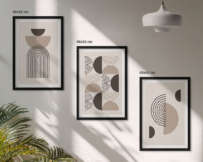 Lot de 3 tableaux pour salon Modèles minimalistes abstraits