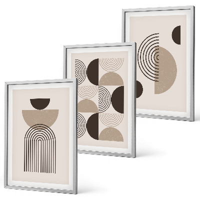 Lot de 3 tableaux pour salon Modèles minimalistes abstraits