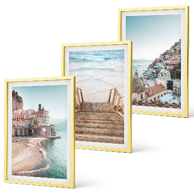 Cadre photo mural Vues estivales aux teintes pastel sur la plage