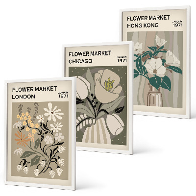 Cadre photo mural Salons des fleurs Londres Chicago Hong Kong
