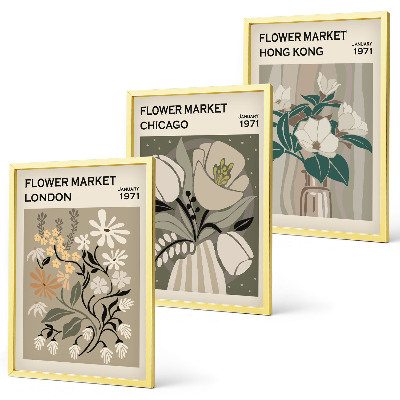 Cadre photo mural Salons des fleurs Londres Chicago Hong Kong