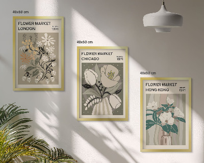Cadre photo mural Salons des fleurs Londres Chicago Hong Kong