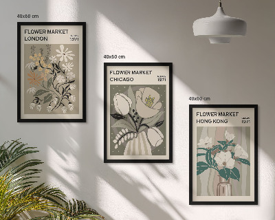 Cadre photo mural Salons des fleurs Londres Chicago Hong Kong
