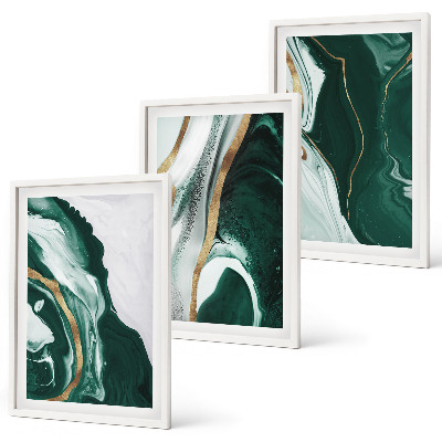 Cadre photo mural Motifs abstraits de peinture verte