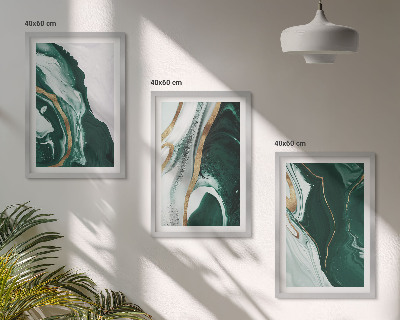 Cadre photo mural Motifs abstraits de peinture verte