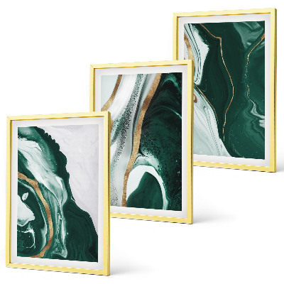 Cadre photo mural Motifs abstraits de peinture verte