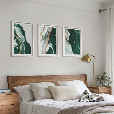 Cadre photo mural Motifs abstraits de peinture verte