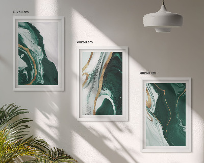 Cadre photo mural Motifs abstraits de peinture verte