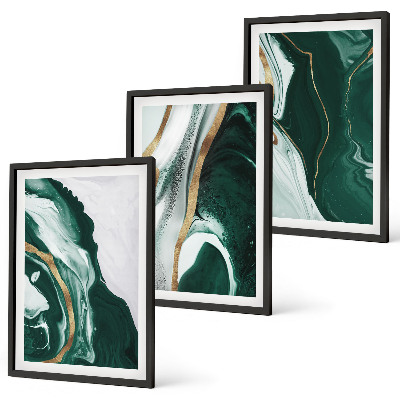 Cadre photo mural Motifs abstraits de peinture verte