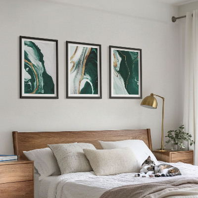 Cadre photo mural Motifs abstraits de peinture verte