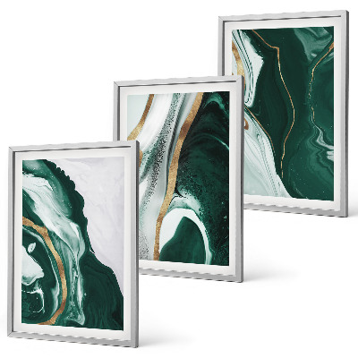 Cadre photo mural Motifs abstraits de peinture verte