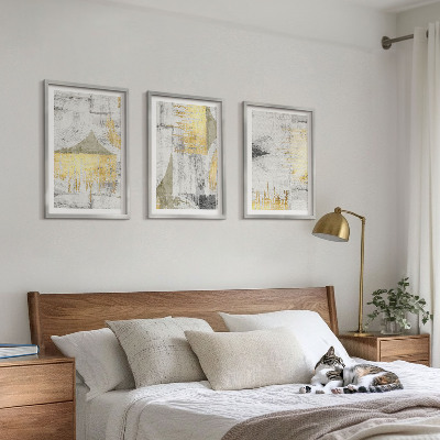 Lot de 3 tableaux pour salon Motifs de peinture abstraits à la mode