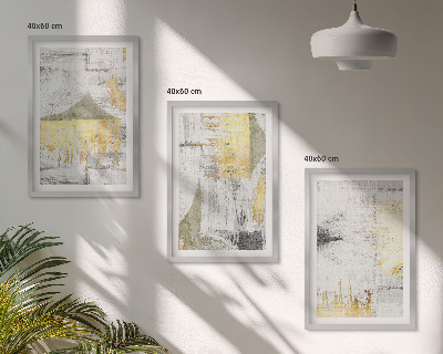 Lot de 3 tableaux pour salon Motifs de peinture abstraits à la mode