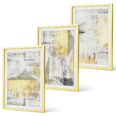 Lot de 3 tableaux pour salon avec motifs de peinture abstraits à la mode