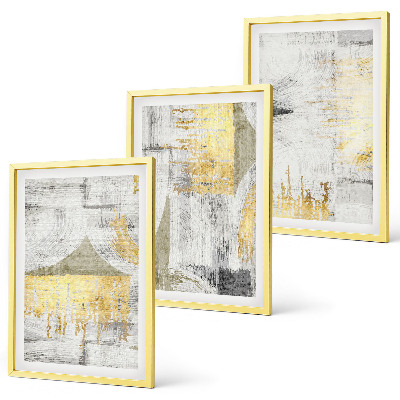 Lot de 3 tableaux pour salon Motifs de peinture abstraits à la mode