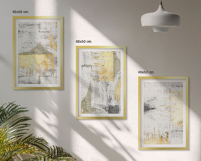 Lot de 3 tableaux pour salon Motifs de peinture abstraits à la mode