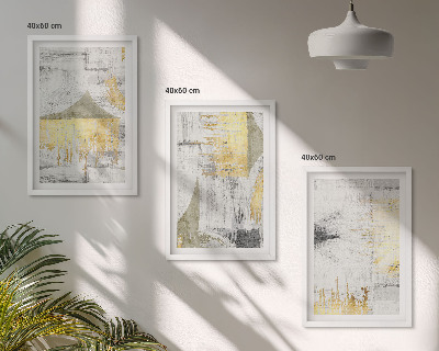 Lot de 3 tableaux pour salon Motifs de peinture abstraits à la mode