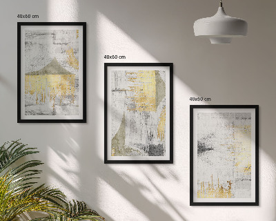 Lot de 3 tableaux pour salon Motifs de peinture abstraits à la mode