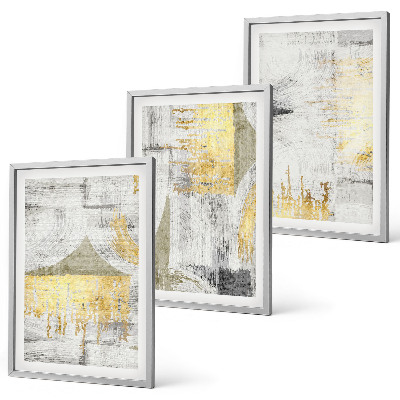 Lot de 3 tableaux pour salon Motifs de peinture abstraits à la mode