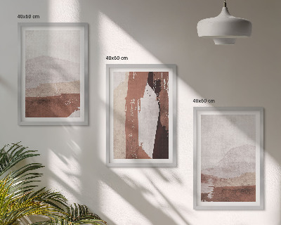 Cadre photo mural Motifs abstraits bruns et beiges