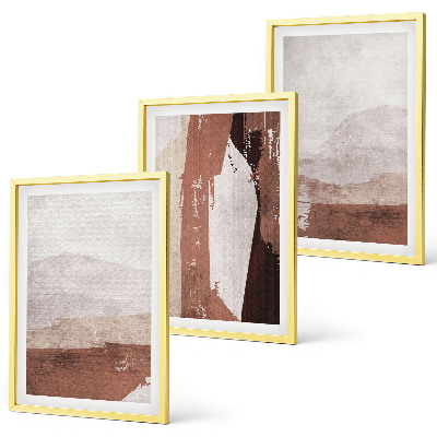 Cadre photo mural Motifs abstraits bruns et beiges