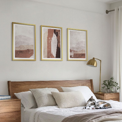 Cadre photo mural Motifs abstraits bruns et beiges