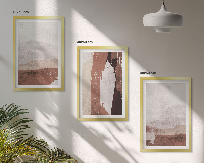 Cadre photo mural Motifs abstraits bruns et beiges