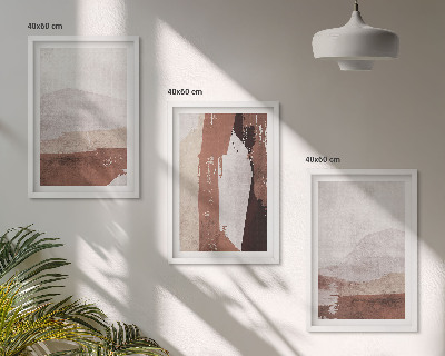 Cadre photo mural Motifs abstraits bruns et beiges