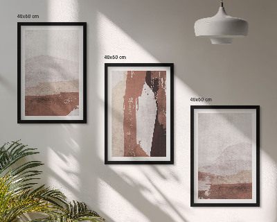 Cadre photo mural Motifs abstraits bruns et beiges