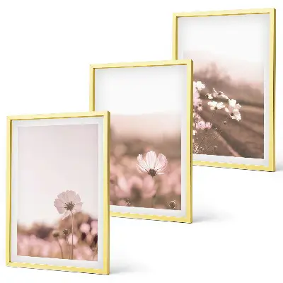 Cadre photo mural représentant des prairies de fleurs sauvages dans un paysage d'été