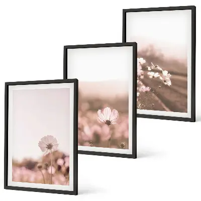Cadre photo mural représentant des prairies de fleurs sauvages dans un paysage d'été