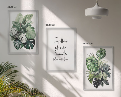 Cadre photo mural Feuilles vertes des plantes tropicales