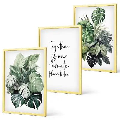 Cadre photo mural feuilles de plantes tropicales vertes