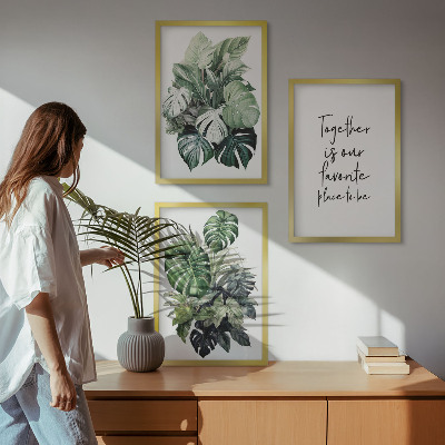 Cadre photo mural Feuilles vertes des plantes tropicales