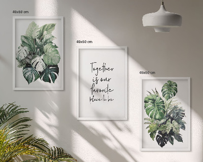 Cadre photo mural Feuilles vertes des plantes tropicales