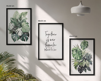 Cadre photo mural Feuilles vertes des plantes tropicales