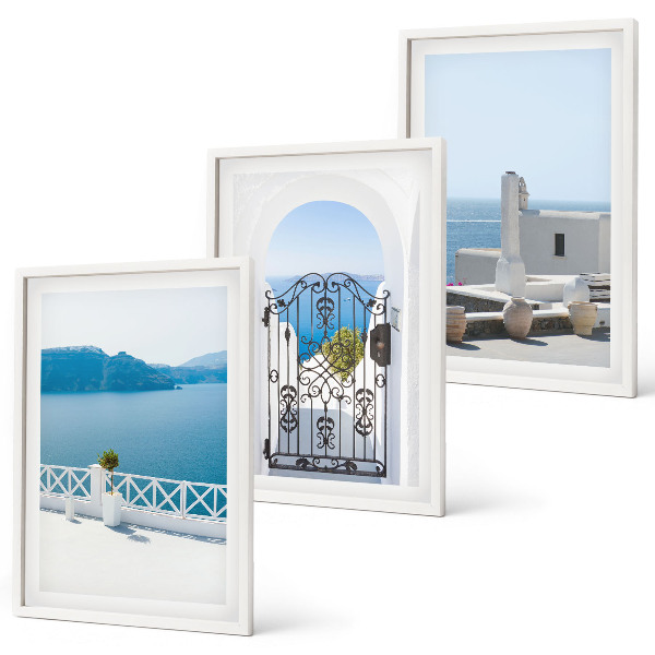 Cadre photo mural Bâtiments de la mer Blanche Grèce