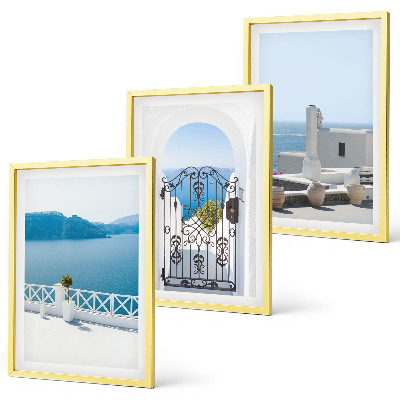 Cadre photo mural Bâtiments de la mer Blanche Grèce