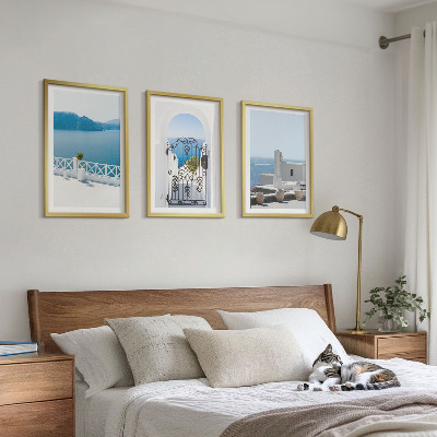 Cadre photo mural Bâtiments de la mer Blanche Grèce
