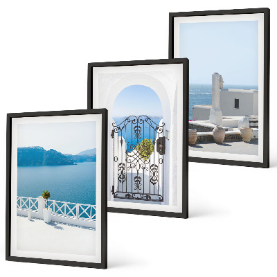 Cadre photo mural Bâtiments de la mer Blanche Grèce