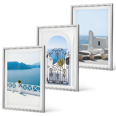 Cadre photo mural Bâtiments de la mer Blanche Grèce