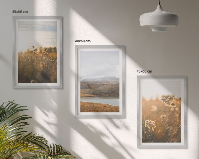 Cadre photo mural Paysages prairies montagnes lac