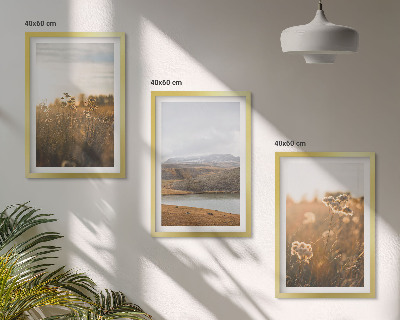 Cadre photo mural Paysages prairies montagnes lac