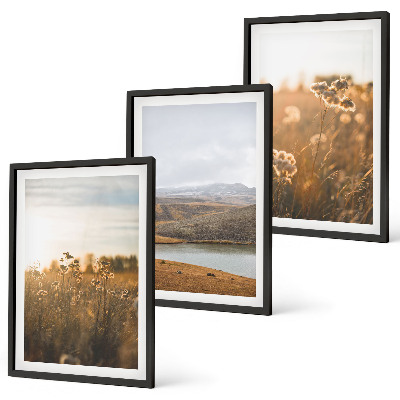 Cadre photo mural Paysages prairies montagnes lac