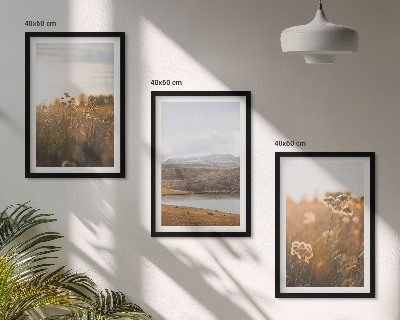 Cadre photo mural Paysages prairies montagnes lac
