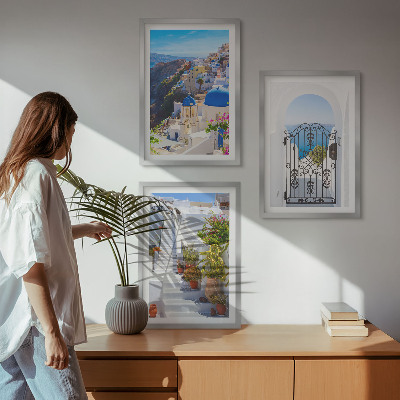 Cadre photo mural Architecture de Santorin Oia