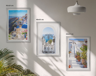Cadre photo mural Architecture de Santorin Oia