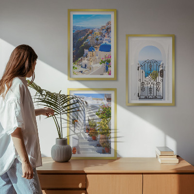 Cadre photo mural Architecture de Santorin Oia